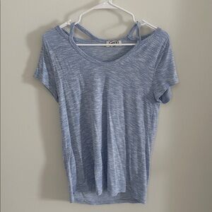 Casual Blue Short Sleeve Tee